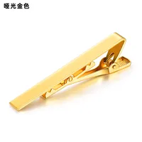 Tie Clip Copper Stainless Steel Electrophoresis Color Navy Blue Dark Blue Men's Silver Black And Golden Gift Box sku image 7