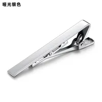 Tie Clip Copper Stainless Steel Electrophoresis Color Navy Blue Dark Blue Men's Silver Black And Golden Gift Box sku image 6
