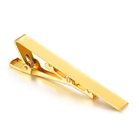 Tie Clip Copper Stainless Steel Electrophoresis Color Navy Blue Dark Blue Men's Silver Black And Golden Gift Box sku image 2