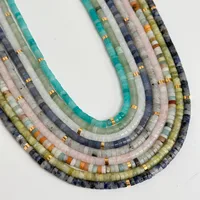 Wholesale Jewelry IG Style Natural Stone 18K Gold Plated Beaded Necklace main image 3