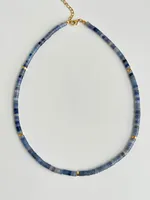 Wholesale Jewelry IG Style Natural Stone 18K Gold Plated Beaded Necklace sku image 5