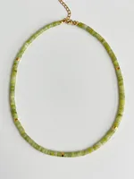 Wholesale Jewelry IG Style Natural Stone 18K Gold Plated Beaded Necklace sku image 9