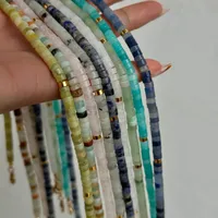 Wholesale Jewelry IG Style Natural Stone 18K Gold Plated Beaded Necklace main image 4