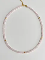 Wholesale Jewelry IG Style Natural Stone 18K Gold Plated Beaded Necklace sku image 4