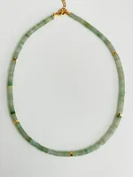 Wholesale Jewelry IG Style Natural Stone 18K Gold Plated Beaded Necklace sku image 6