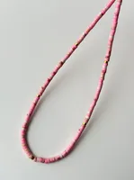 Wholesale Jewelry IG Style Natural Stone 18K Gold Plated Beaded Necklace sku image 11