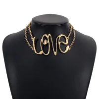 New Punk Style Simple  Metal Texture Multilayer Thick Chain Necklace sku image 4