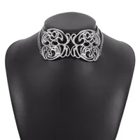 New Punk Style Simple  Metal Texture Multilayer Thick Chain Necklace sku image 12
