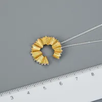 925 Sterling Silver Plating Geometric Pendant Necklace main image 4