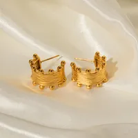 1 Pair Commute C Shape Plating 316 Stainless Steel  Earrings main image 3