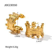 1 Pair Commute C Shape Plating 316 Stainless Steel  Earrings sku image 1