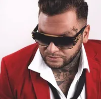 Classic Style Color Block Resin Square Half Frame Men's Sunglasses main image 2