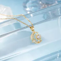 Stainless Steel Titanium Steel 18K Gold Plated Elegant Plating Inlay Sun Heart Shape Eye Zircon Pendant Necklace main image 10