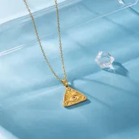 Stainless Steel Titanium Steel 18K Gold Plated Elegant Plating Inlay Sun Heart Shape Eye Zircon Pendant Necklace main image 4