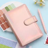 Fashion Creative Laser Macaron Loose-Leaf Notebook A 200.00cm-Inch Color Page PVC Front Cover Design Notebook Suitable For Graduation Wedding Moving sku image 5