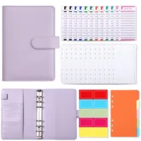 Creative Macaron A6 Pu Loose-leaf Accounting Notebook sku image 6