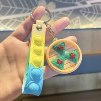 Cartoon Style Cute Food Pvc Metal Unisex Bag Pendant Keychain sku image 1