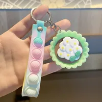 Cartoon Style Cute Food Pvc Metal Unisex Bag Pendant Keychain sku image 10