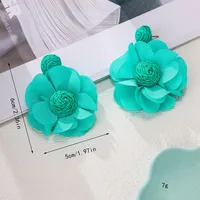 1 Pair Elegant Flower Raffia Iron Drop Earrings sku image 5
