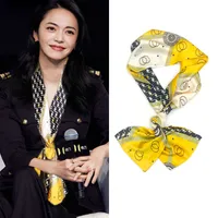 Women's Elegant Simple Style Geometric Chiffon Printing Silk Scarf main image 4