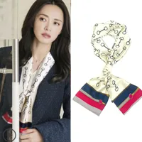 Women's Elegant Simple Style Geometric Chiffon Printing Silk Scarf main image 3