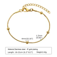 Simple Style Solid Color 201 Stainless Steel Women's Bracelets sku image 1