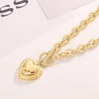 Titanium Steel 18K Gold Plated Modern Style Plating Heart Shape Earrings Necklace main image 6