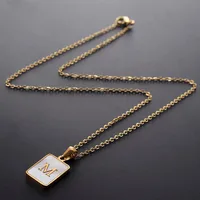 Titanium Steel 18K Gold Plated Simple Style Plating Letter Shell main image 1