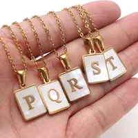 Titanium Steel 18K Gold Plated Simple Style Plating Letter Shell main image 6