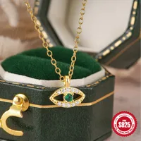 925 Sterling Silver Plating Devil'S Eye Pendant Necklace main image 1