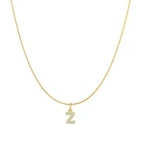 Lady Letter Stainless Steel Plating Inlay Artificial Gemstones Pendant Necklace sku image 26