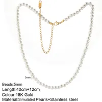 Bohemian Letter Stainless Steel Plating 18k Gold Plated Necklace sku image 1