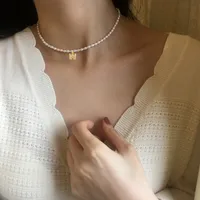 Bohemian Letter Stainless Steel Plating 18k Gold Plated Necklace main image 5