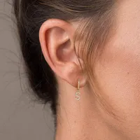 1 Piece Lady Letter Inlay Stainless Steel Zircon Earrings main image 3