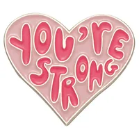 Casual Elegant Simple Style Letter Heart Shape Alloy Stoving Varnish Unisex Brooches sku image 1