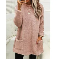 Women's Hoodie Long Sleeve Hoodies & Sweatshirts Pocket Casual Solid Color main image 4