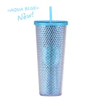 Double-layer Plastic Straw Cup Large Capacity Creative 710ml Cup Portable Cup sku image 66