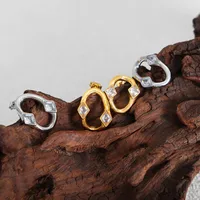 1 Pair Simple Style Rhombus Inlay Titanium Steel Zircon 18K Gold Plated Ear Studs main image 1