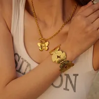 IG Style Retro Streetwear Butterfly 304 Stainless Steel Bangle In Bulk main image 1