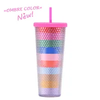Double-layer Plastic Straw Cup Large Capacity Creative 710ml Cup Portable Cup sku image 67