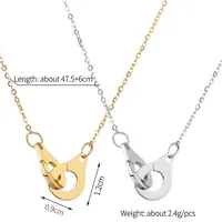 Titanium&stainless Steel Fashion Geometric Body Accessories  (steel Color) Nhhf1071-steel-color main image 3