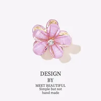Crystal Five-petal Flower Small Clip Hair Bangs sku image 1