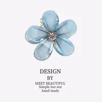 Crystal Five-petal Flower Small Clip Hair Bangs sku image 2