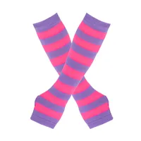 Women's Fashion Stripe Knitted Fabric Arm Sleeves sku image 42