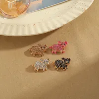 Cute Retro Animal Alloy Plating Inlay Rhinestones Women's Brooches 1 Piece main image 6