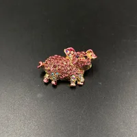 Cute Retro Animal Alloy Plating Inlay Rhinestones Women's Brooches 1 Piece sku image 4