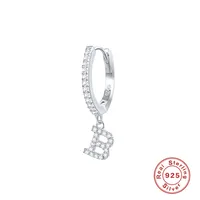 1 Piece 925 Sterling Silver Letter Drop Earrings sku image 15