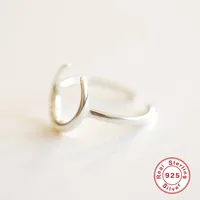 925 Sterling Silver Moon Open Rings main image 1