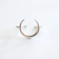 925 Sterling Silver Moon Open Rings main image 3