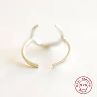 925 Sterling Silver Moon Open Rings main image 5